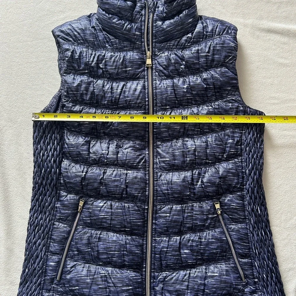 Calvin Klein Performance Premium Down Puffer Vest Womens Large Blue‎ Space Dye
